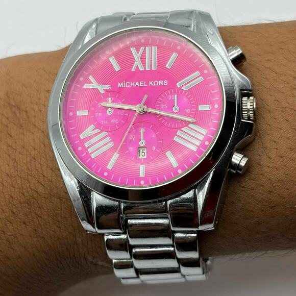Pink & Silver Michael Kors Men’s Watch - Picture 1 of 4